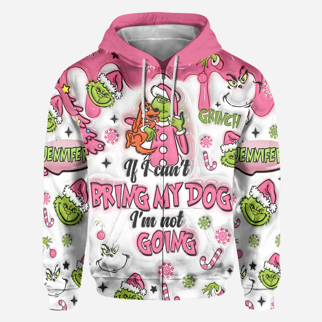 Personalized Christmas All Over Shirt with Grinch Design for Dog Lovers