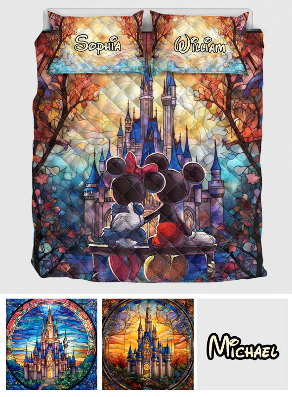 Personalized Mouse Quilt Set Custom Names Unique Gift