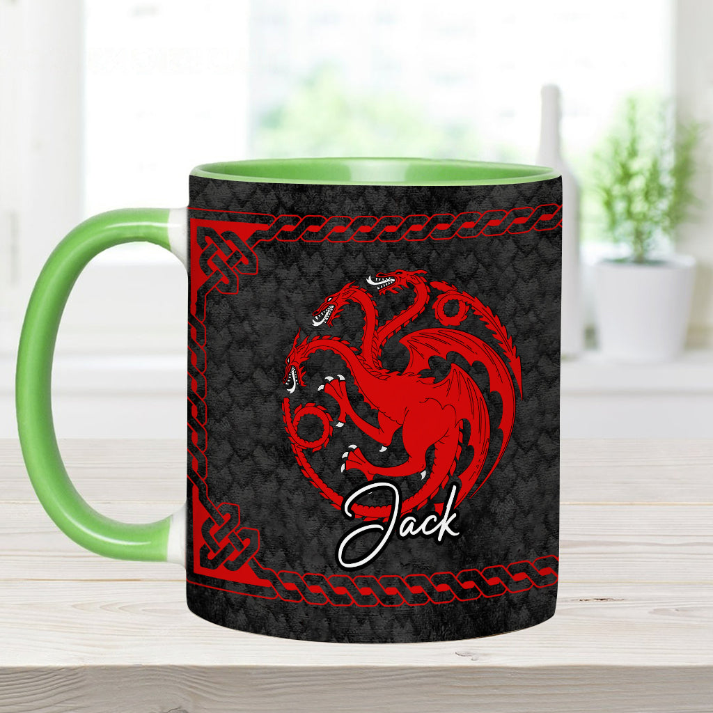 Personalized Accent Mug with Dragon Design for Coffee Lovers