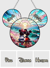 Load image into Gallery viewer, Personalized Sunrise Mouse Window Hanging Suncatcher Gift for Couples
