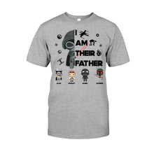 Load image into Gallery viewer, Personalized Star Wars T-Shirt &amp; Hoodie Gift for Dad | Custom Names
