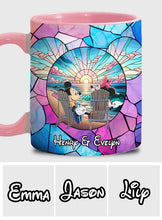 Load image into Gallery viewer, Personalized Ceramic Accent Mug with Sunset Design for Couples
