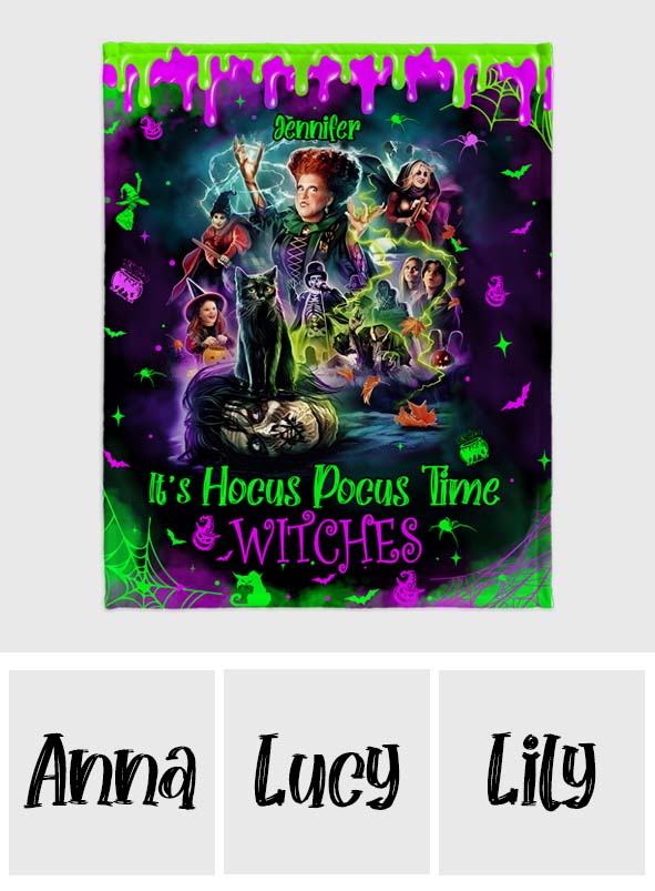 Personalized Witches Blanket Custom Name Halloween Gift