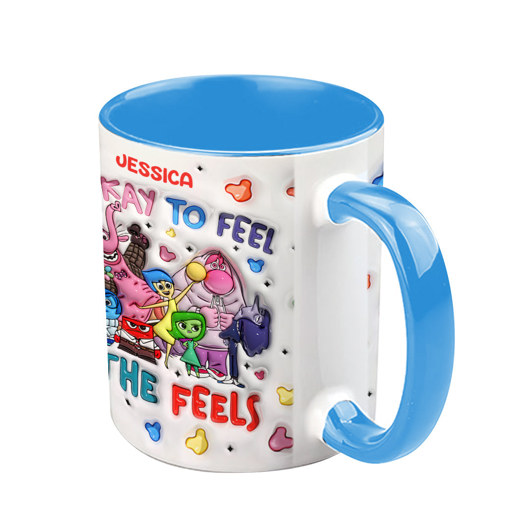 Personalized Ceramic Accent Mug Custom Name Feelings Gift