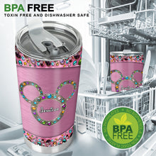 Load image into Gallery viewer, Personalized Pink Mouse Tumbler Custom Name Drinkware for Mom
