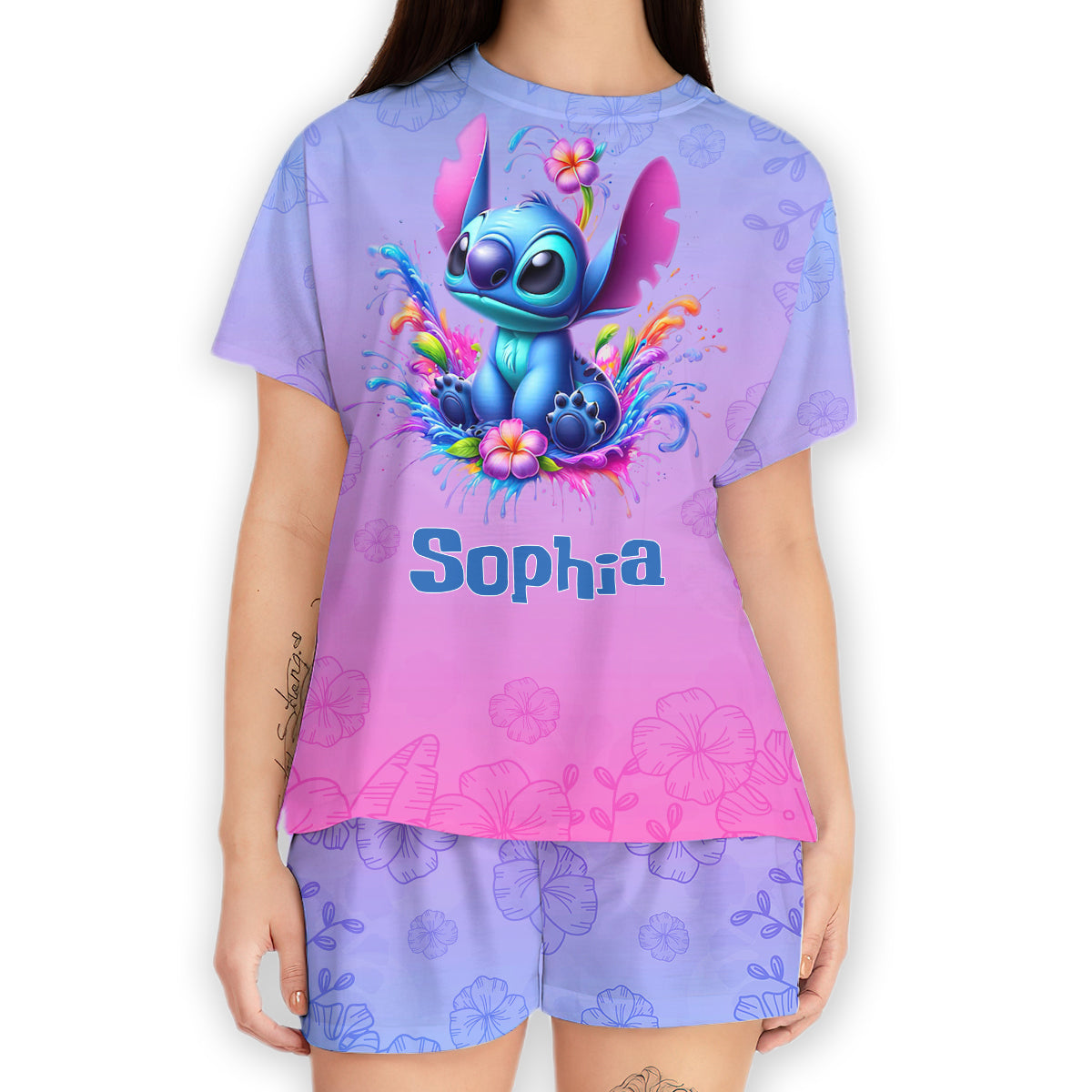 Personalized All Over Shirt & Shorts Set with Custom Name for Kids