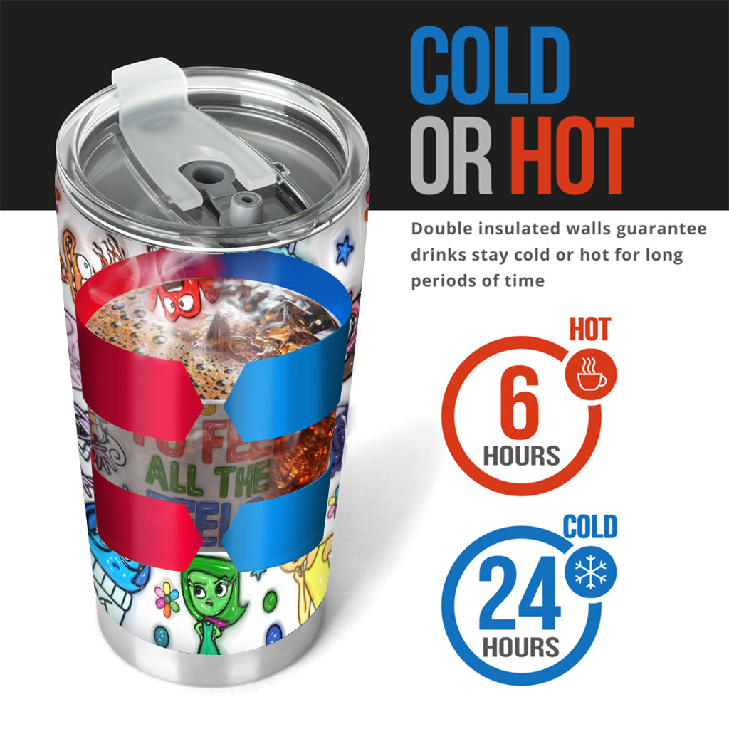 Personalized Tumbler It's Ok To Feel All The Feels Gift for Kids