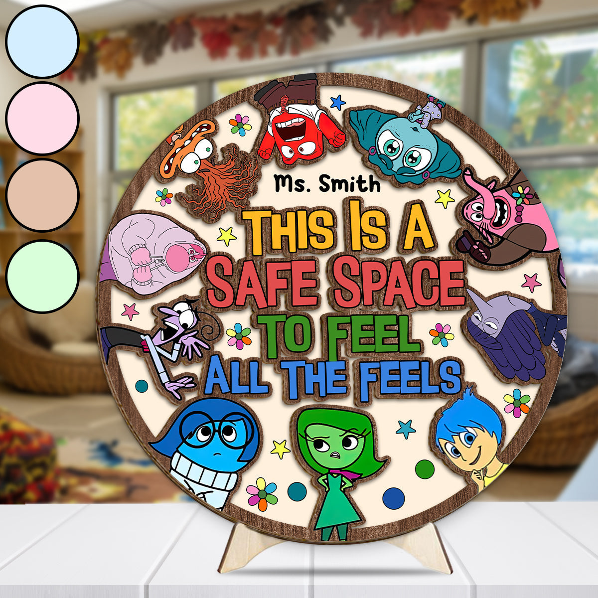 Personalized 2 Layered Wood Sign Safe Space Gift for Home