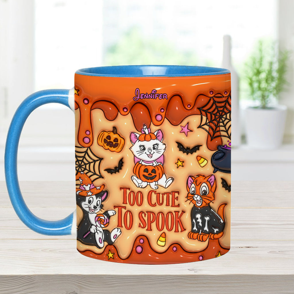 Personalized Halloween Accent Mug Cute Cat Design Gift