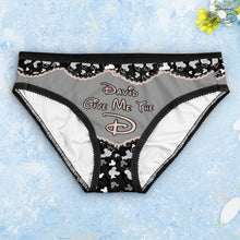 Load image into Gallery viewer, Personalized Lace Border Women Briefs Custom Text Gift

