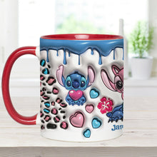 Load image into Gallery viewer, Personalized Ohana Accent Mug Custom Name Gift for Couples
