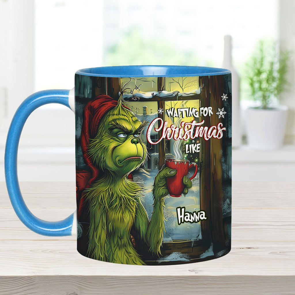 Personalized Grinch Accent Mug Custom Name Christmas Gift