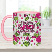 Load image into Gallery viewer, Personalized Grinch Accent Mug Custom Name Christmas Gift
