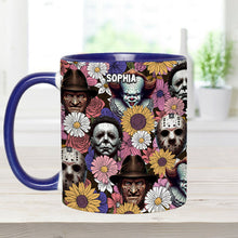 Load image into Gallery viewer, Personalized Horror Movie Accent Mug with Custom Name Gift
