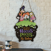 Load image into Gallery viewer, Personalized Hocus Pocus Wood Sign Custom Family Name Gift
