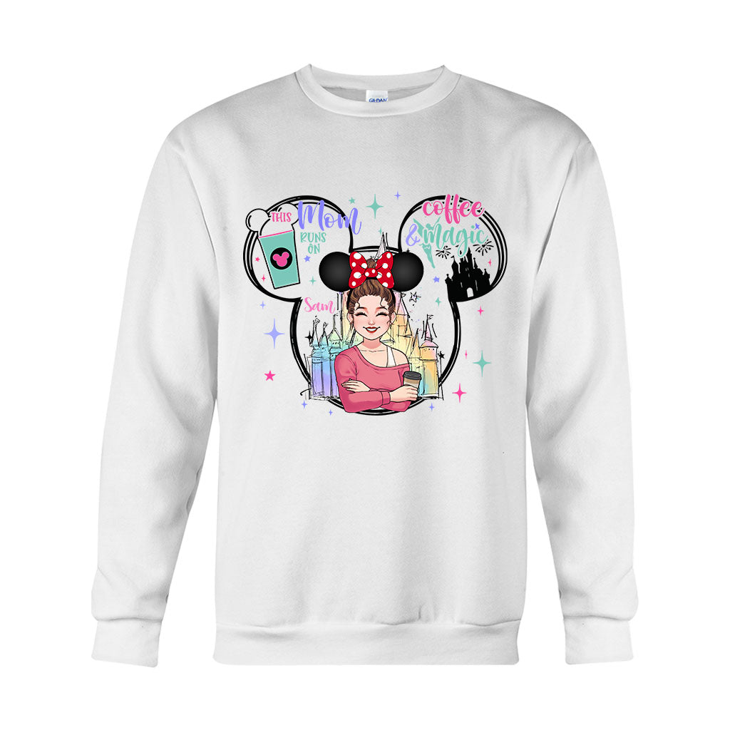 Personalized Coffee Magic Mouse T-shirt for Mom – Custom Name Gift