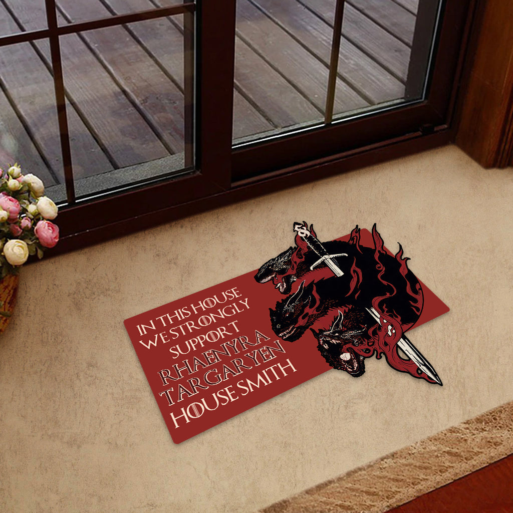 Personalized Thrones Game Shaped Doormat Custom Family Name Gift
