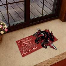 Load image into Gallery viewer, Personalized Thrones Game Shaped Doormat Custom Family Name Gift
