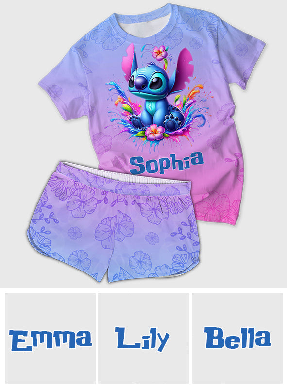 Personalized All Over Shirt & Shorts Set with Custom Name for Kids