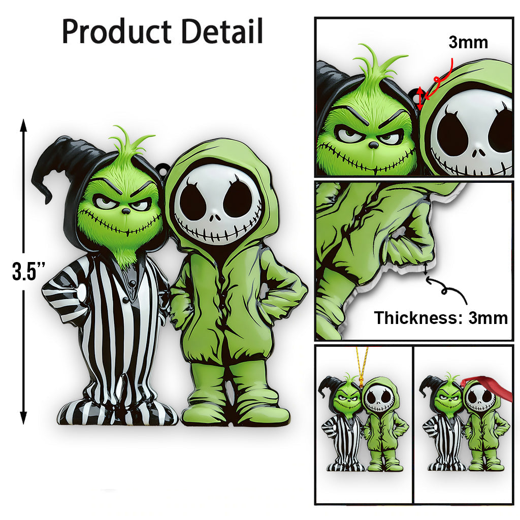 Personalized Grinch & Nightmare Before Christmas Ornament Gift