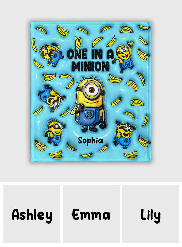 Personalized One In A Minion Blanket Custom Name Gift