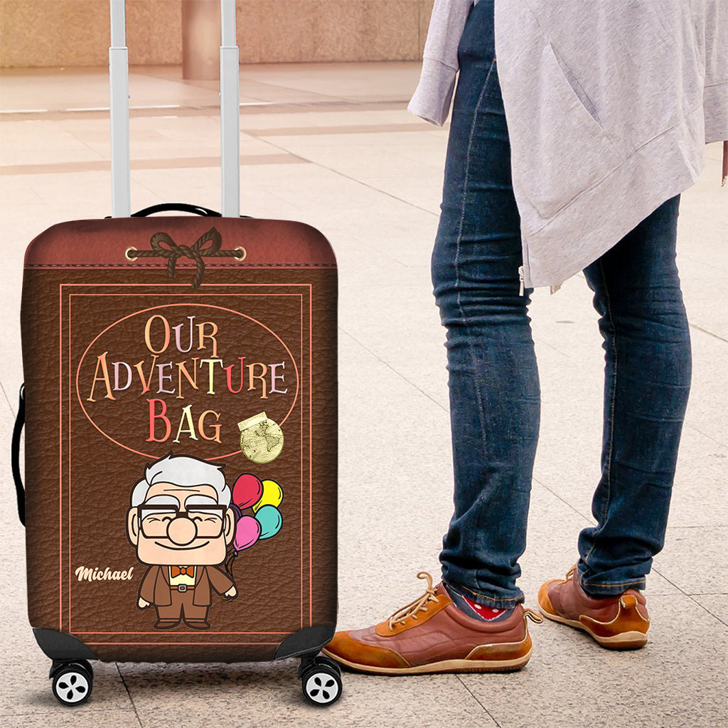 Personalized Adventure Luggage Cover Custom Name Travel Gift