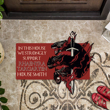 Load image into Gallery viewer, Personalized Thrones Game Shaped Doormat Custom Family Name Gift
