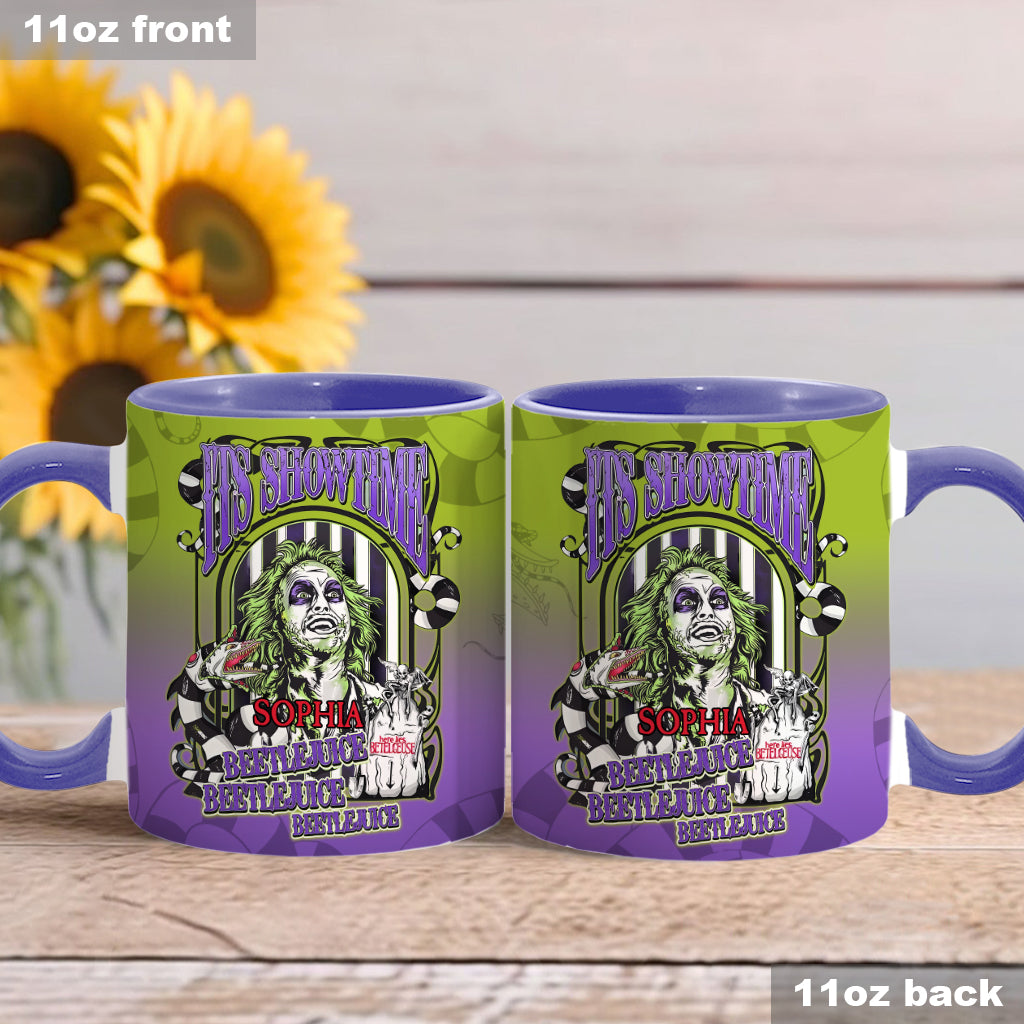 Personalized Beetlejuice Accent Mug Custom Name Halloween Gift