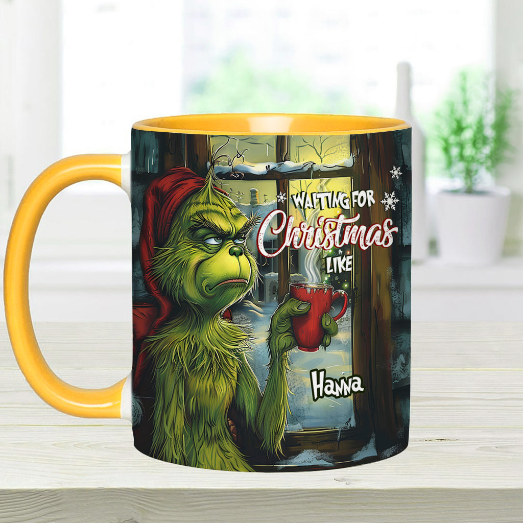 Personalized Grinch Accent Mug Custom Name Christmas Gift