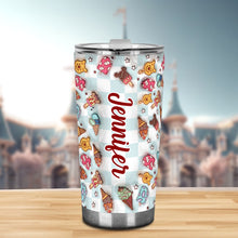 Load image into Gallery viewer, Personalized Tumbler with Snacks Design Custom Name Gift
