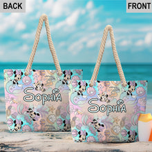Load image into Gallery viewer, Personalized Canvas Beach Bag with Custom Design for Kids
