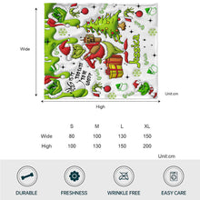 Load image into Gallery viewer, Personalized Grinchmas Blanket Soft Flannel Gift for Christmas
