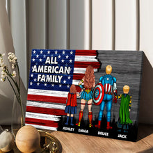 Load image into Gallery viewer, Personalized Family Canvas Wall Art Custom Names USA Gift
