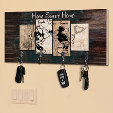 Load image into Gallery viewer, Personalized Home Sweet Home Key Rack Custom Name Gift
