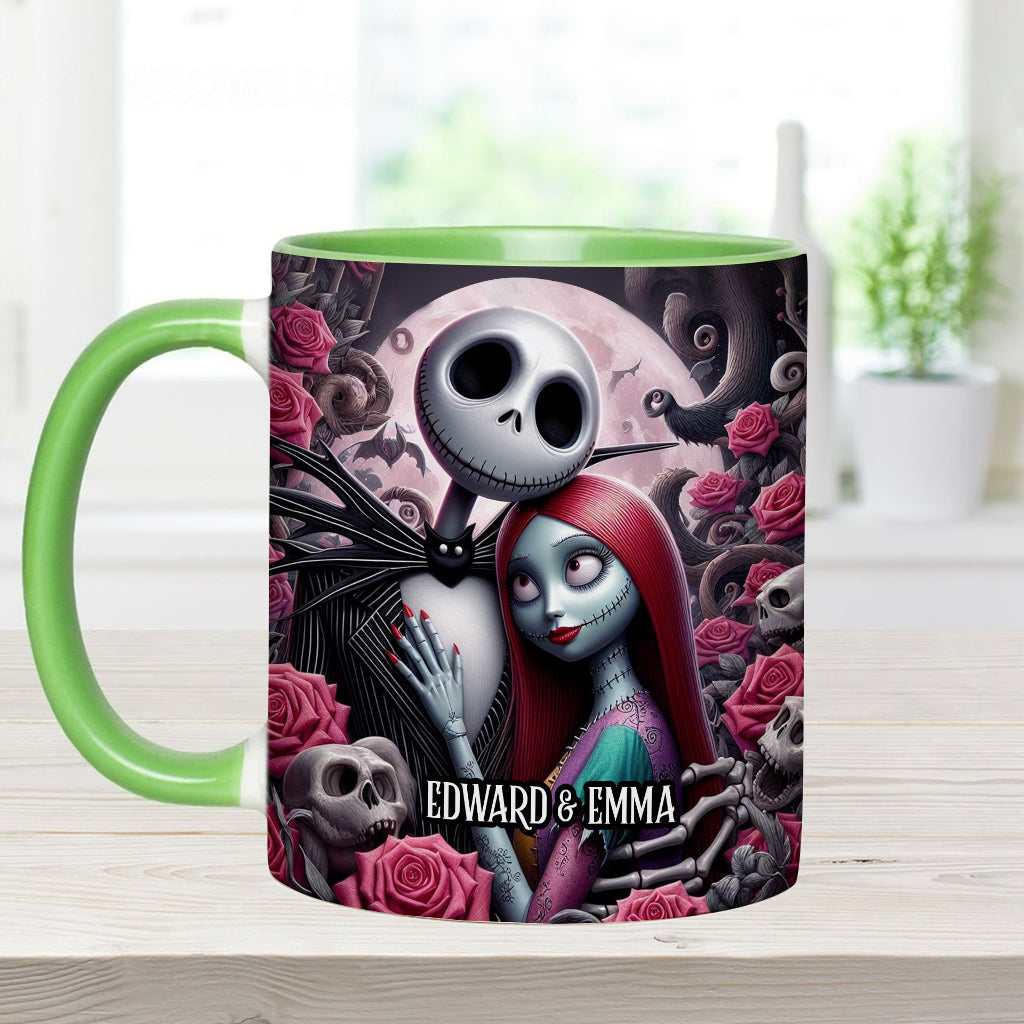 Personalized Nightmare Accent Mug Custom Names Gift for Couples