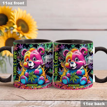 Load image into Gallery viewer, Personalized Don't Care Bear Weed Accent Mug Custom Name Gift
