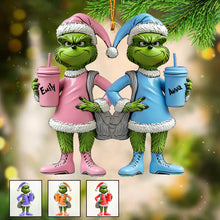 Load image into Gallery viewer, Personalized Grinch Transparent Ornament Custom Gift for Friends
