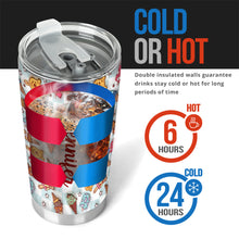 Load image into Gallery viewer, Personalized Tumbler with Snacks Design Custom Name Gift
