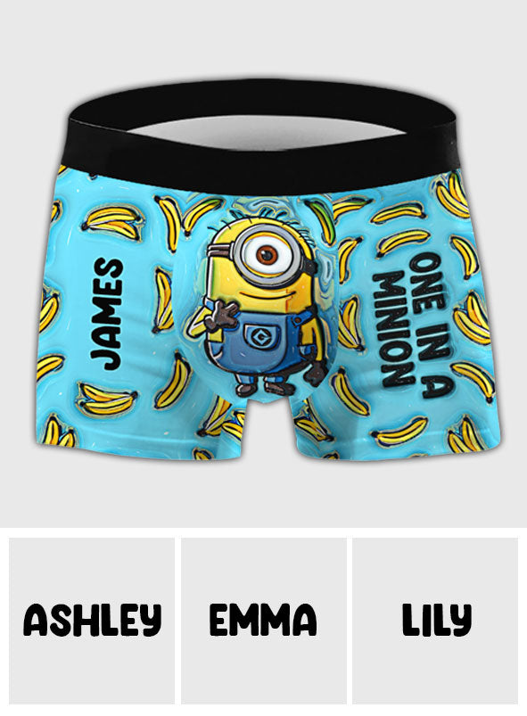 Personalized Men's Boxer Briefs with Minion Design Gift