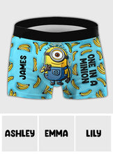 Load image into Gallery viewer, Personalized Men's Boxer Briefs with Minion Design Gift
