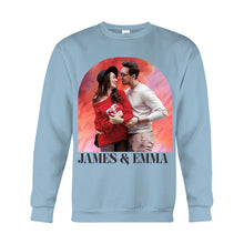 Load image into Gallery viewer, Personalized Couple T-shirt &amp; Hoodie Custom Names Gift for Valentine’s Day
