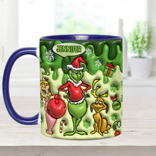 Load image into Gallery viewer, Personalized Grinch Accent Mug &amp; Coaster Custom Name Gift
