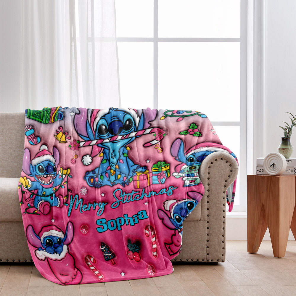 Personalized Ohana Blanket Custom Name Christmas Gift
