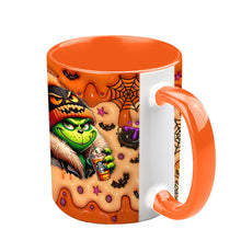 Load image into Gallery viewer, Personalized Halloween Grinch Accent Mug Custom Name Gift
