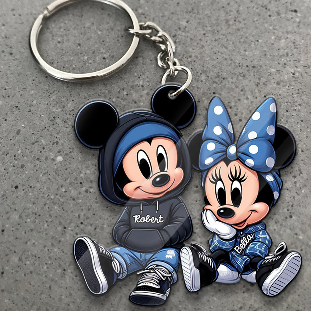 Personalized Chicano Mouse Keychain Custom Name Gift