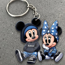 Load image into Gallery viewer, Personalized Chicano Mouse Keychain Custom Name Gift
