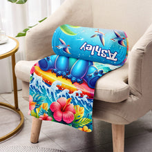 Load image into Gallery viewer, Personalized Hawaii Ohana Blanket Custom Name Gift
