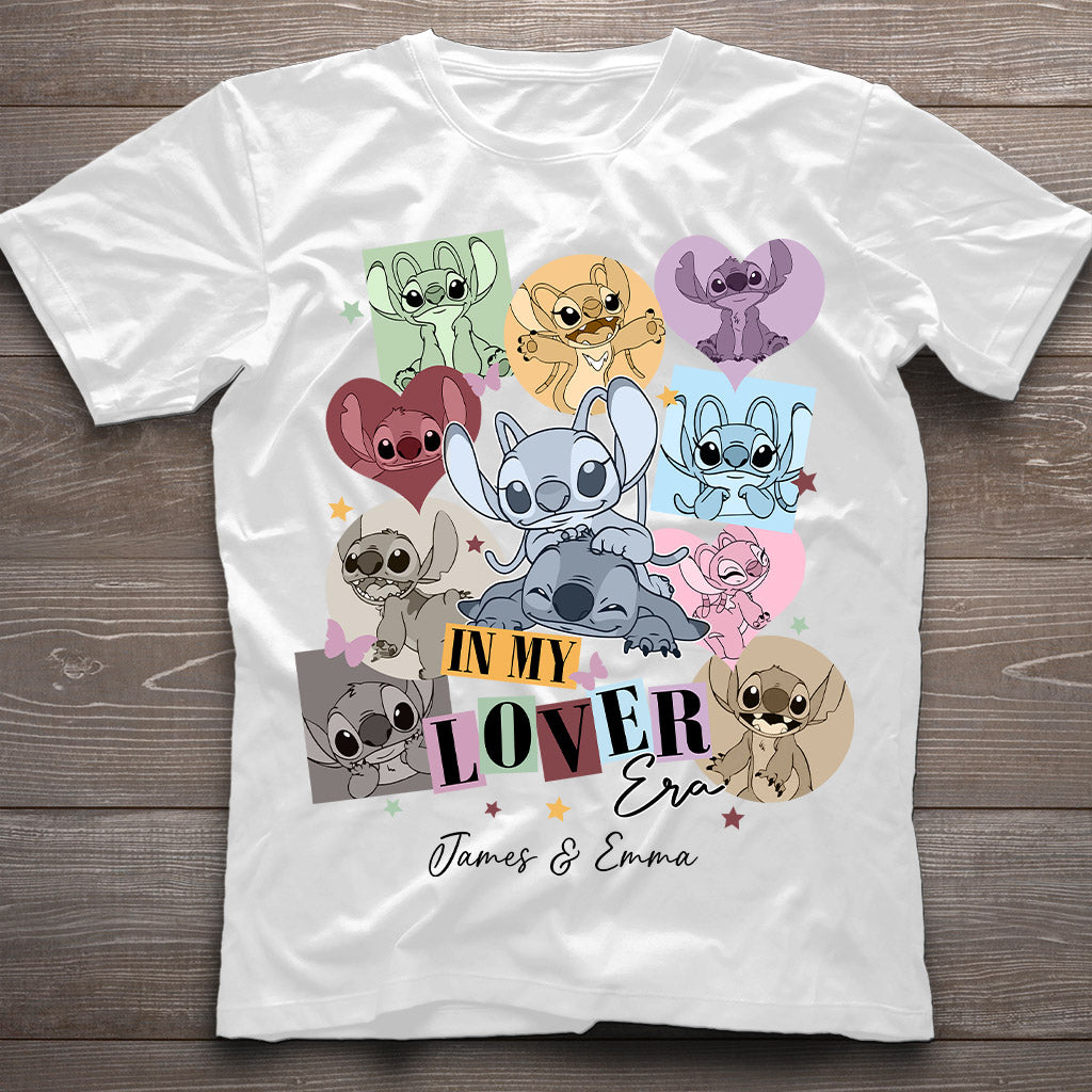 Personalized Couple T-shirt & Hoodie with Custom Names Gift for Her & Him