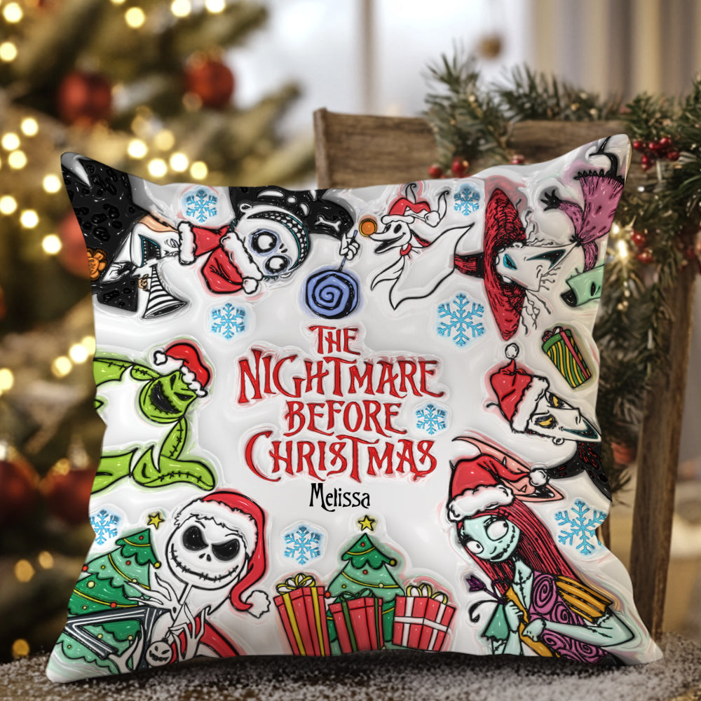 Personalized Nightmare Before Christmas Throw Pillow Gift