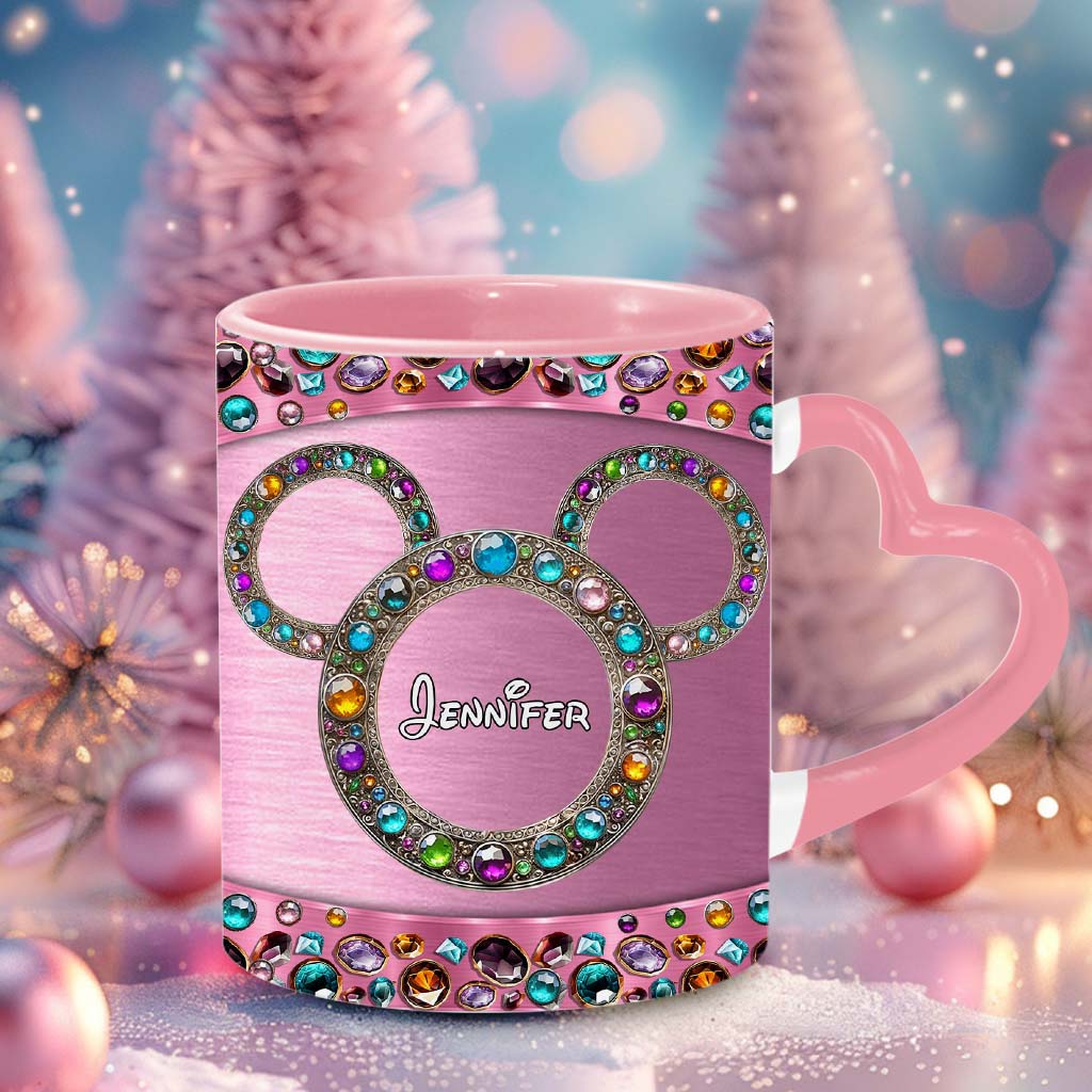 Personalized Heart Handle Mug Custom Name Gift for Mom